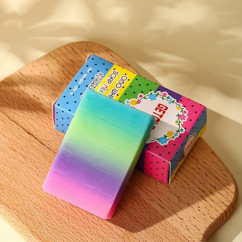 Rainbow Soap Handmade Essential Oil Soap Bath Soap Mild Fruit Soap