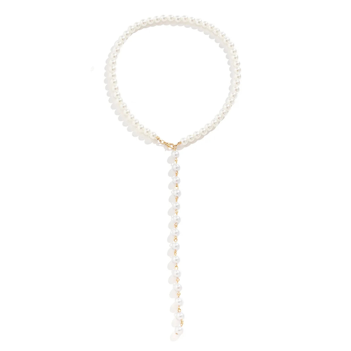 Jewelry Retro Beaded Chain Beaded Collar Simple Imitation Pearl Fringe Long Niche Necklace